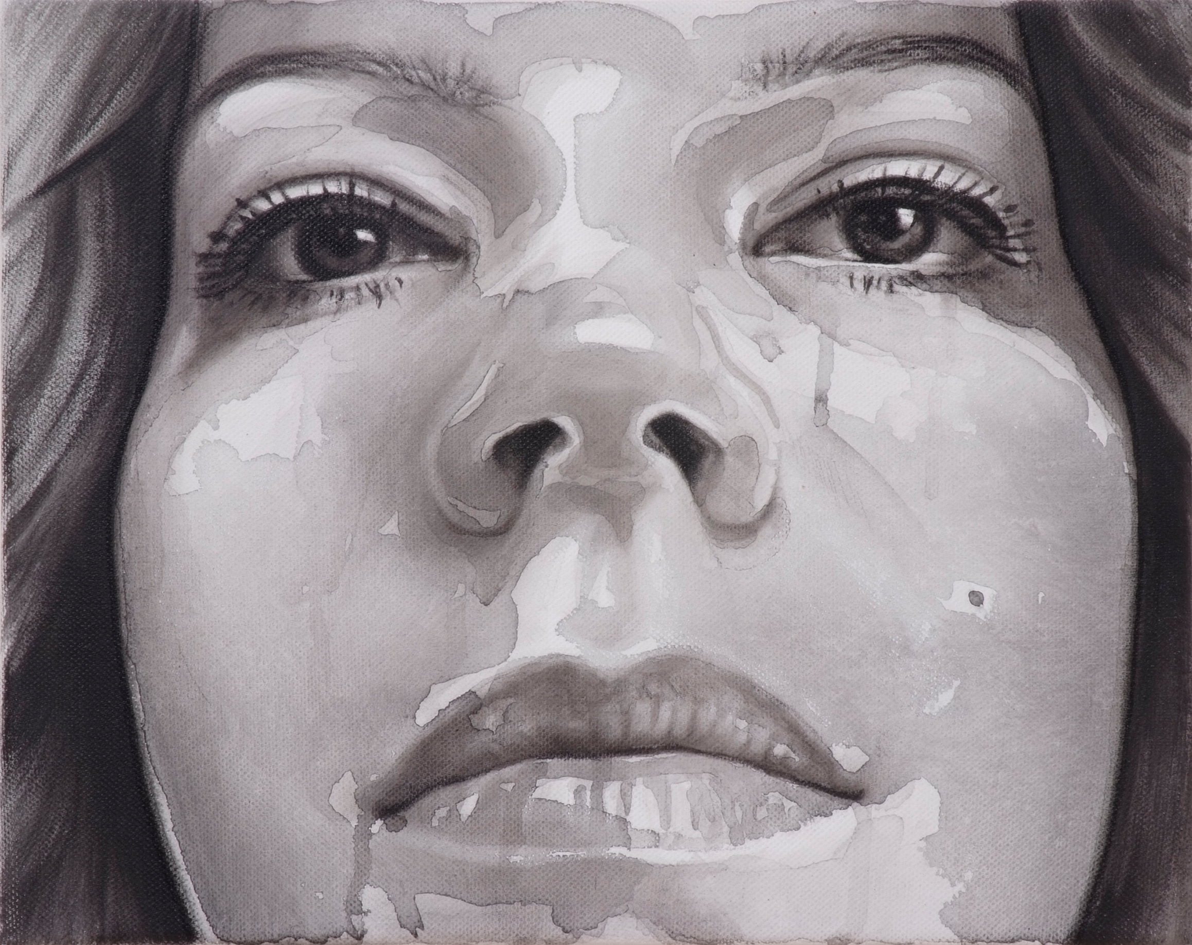 STRABAG Festészeti Díj 2008Alkotói támogatás: TAMÁSI ClaudiaHatás – Vadász I-III., 2008 (részlet)Önarckép Marlene Dumas-nakFotó: Rosta József Strabag Festészeti Díj 2008